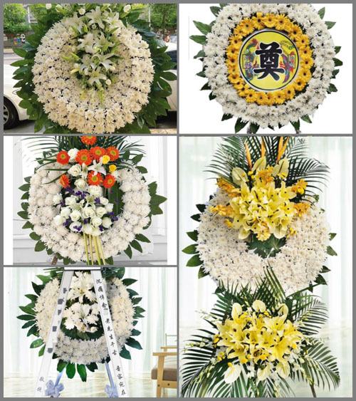 安徽安庆市怀宁县平山镇高泽村花圈速递